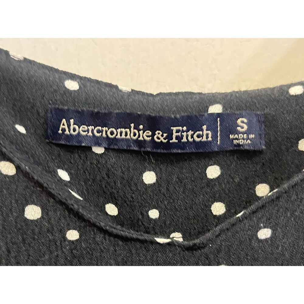Abercrombie & Fitch Black Polka Dot Mini Dress Women's Size Small - Picture 4 of 10